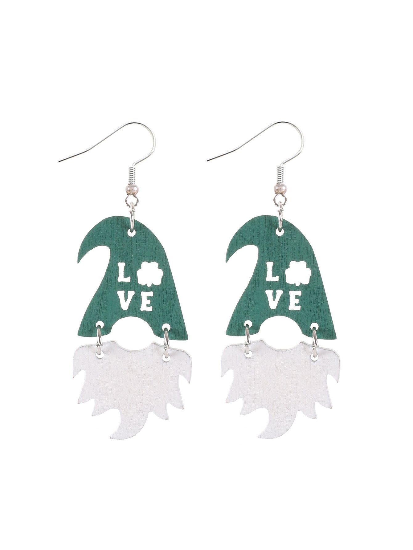Wholesale St. para Festival Irish Clover wooden earrings